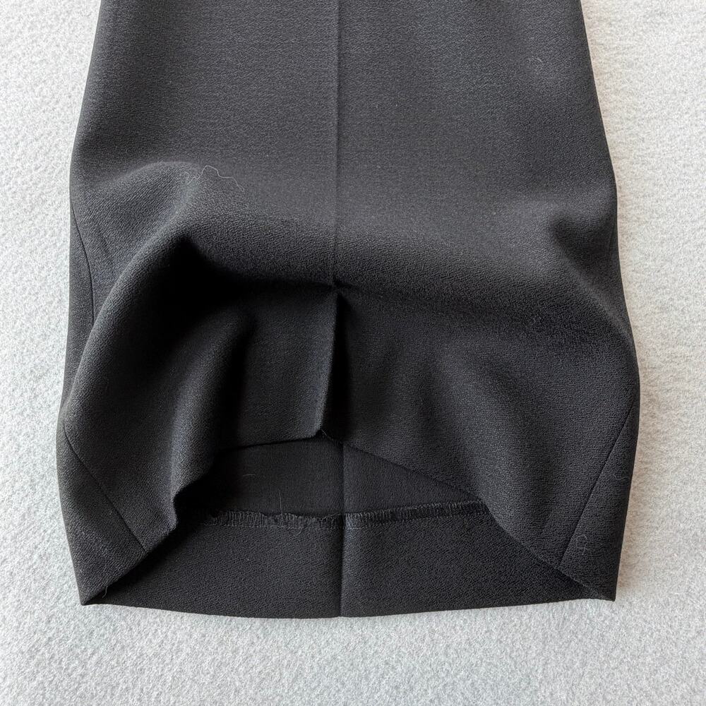 Escada Black Wool Center Pleat Wide Leg Basic Professional Workwear Pant Slacks - Picture 6 of 10